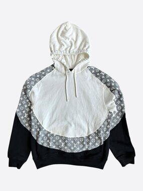 Louis Vuitton White, Grey & Black Monogram Circle Cut Hoodie